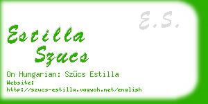 estilla szucs business card